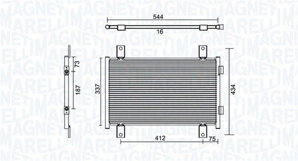 MAGNETI MARELLI 350203895000 Condenser, air conditioning