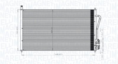 Condenser, air conditioning MAGNETI MARELLI 350203898000