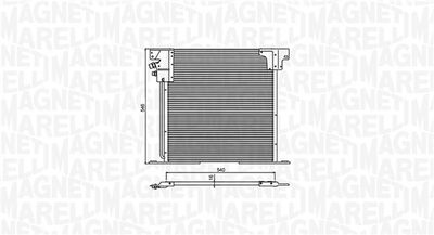 Condenser, air conditioning MAGNETI MARELLI 350203903000