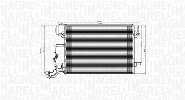 MAGNETI MARELLI 350203909000 Condenser, air conditioning