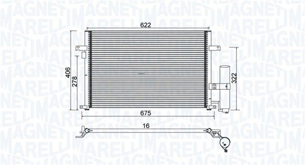 MAGNETI MARELLI 350203912000 Condenser, air conditioning