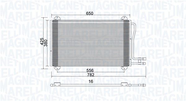MAGNETI MARELLI 350203913000 Condenser, air conditioning