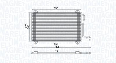 Condenser, air conditioning MAGNETI MARELLI 350203913000