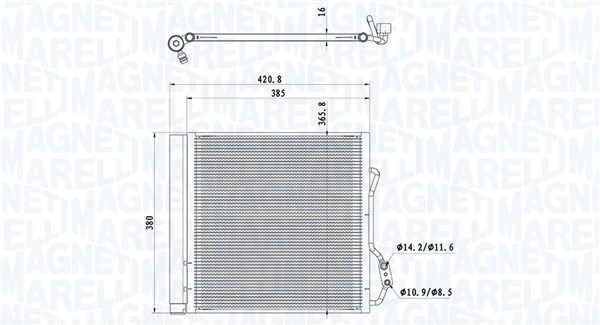 MAGNETI MARELLI 350203921000 Condenser, air conditioning