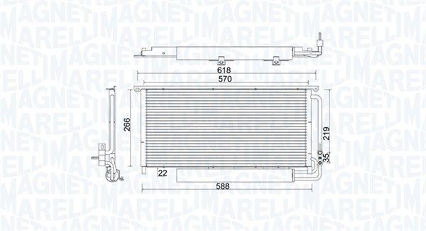 MAGNETI MARELLI 350203922000 Condenser, air conditioning