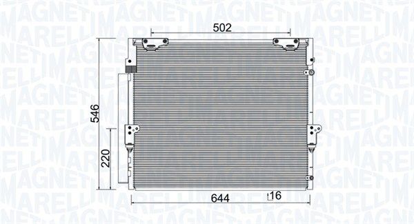 MAGNETI MARELLI 350203926000 Condenser, air conditioning