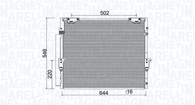 Condenser, air conditioning MAGNETI MARELLI 350203926000