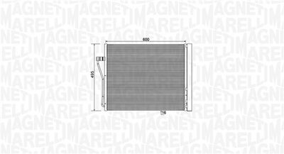 Condenser, air conditioning MAGNETI MARELLI 350203929000