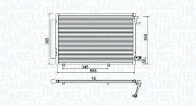 Condenser, air conditioning MAGNETI MARELLI 350203930000