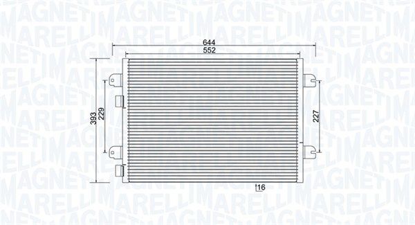 MAGNETI MARELLI 350203931000 Condenser, air conditioning