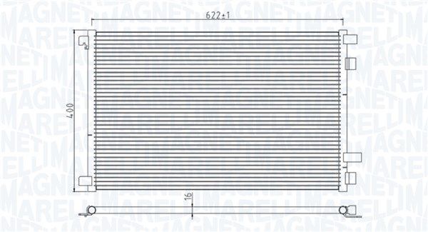 MAGNETI MARELLI 350203932000 Condenser, air conditioning