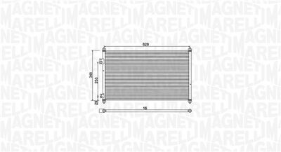 Condenser, air conditioning MAGNETI MARELLI 350203933000