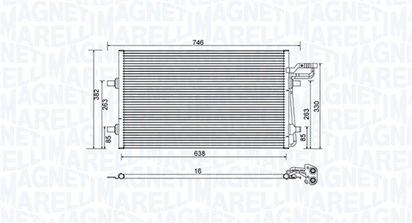 MAGNETI MARELLI 350203934000 Condenser, air conditioning
