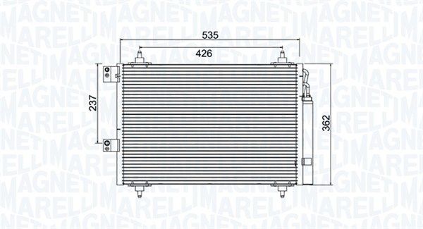 MAGNETI MARELLI 350203936000 Condenser, air conditioning