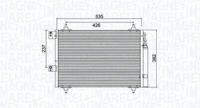 Condenser, air conditioning MAGNETI MARELLI 350203936000