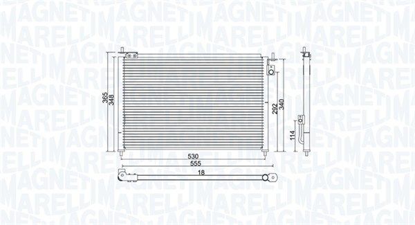 MAGNETI MARELLI 350203937000 Condenser, air conditioning