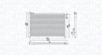 Condenser, air conditioning MAGNETI MARELLI 350203937000