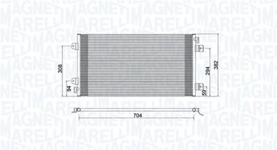 Condenser, air conditioning MAGNETI MARELLI 350203941000