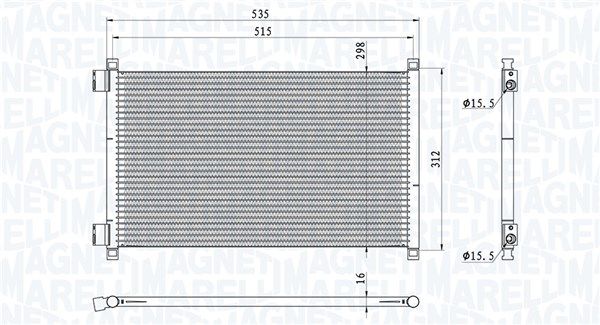 MAGNETI MARELLI 350203944000 Condenser, air conditioning