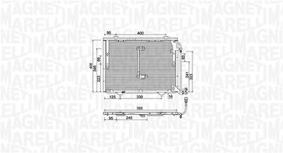 Condenser, air conditioning MAGNETI MARELLI 350203945000