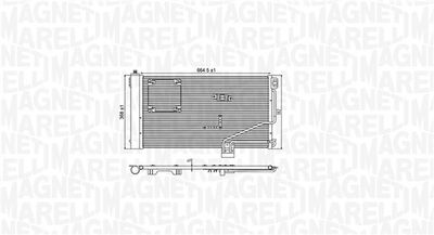 Condenser, air conditioning MAGNETI MARELLI 350203946000