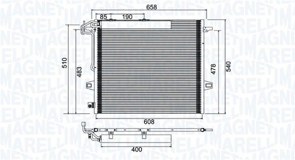 MAGNETI MARELLI 350203947000 Condenser, air conditioning