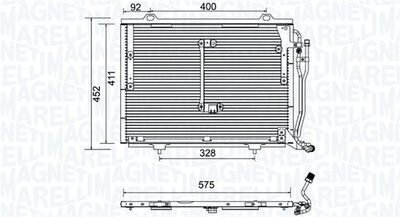 Condenser, air conditioning MAGNETI MARELLI 350203948000