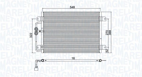 MAGNETI MARELLI 350203949000 Condenser, air conditioning