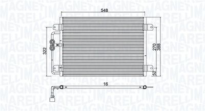 Condenser, air conditioning MAGNETI MARELLI 350203949000