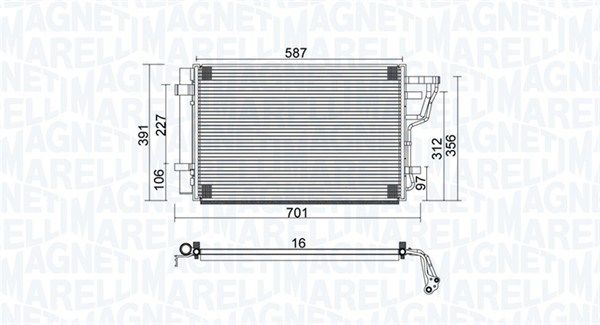 MAGNETI MARELLI 350203951000 Condenser, air conditioning