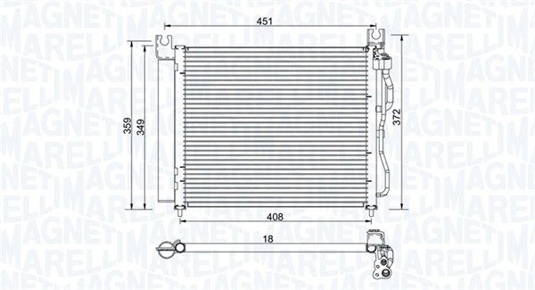 MAGNETI MARELLI 350203952000 Condenser, air conditioning