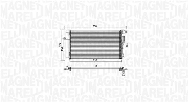MAGNETI MARELLI 350203953000 Condenser, air conditioning