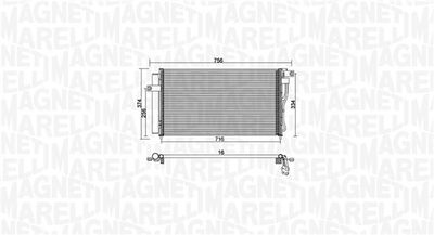 Condenser, air conditioning MAGNETI MARELLI 350203953000