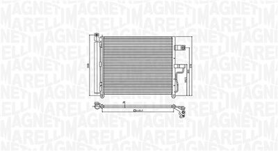 Condenser, air conditioning MAGNETI MARELLI 350203954000
