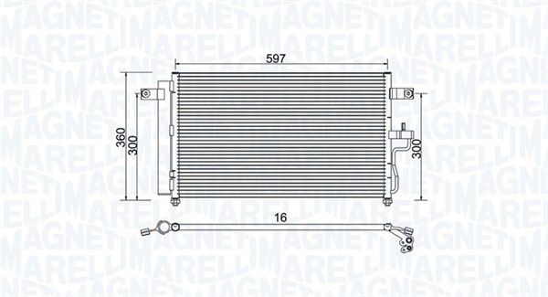 MAGNETI MARELLI 350203955000 Condenser, air conditioning