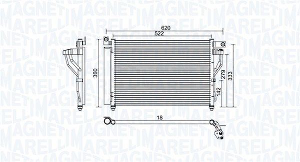 MAGNETI MARELLI 350203957000 Condenser, air conditioning