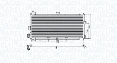 Condenser, air conditioning MAGNETI MARELLI 350203958000