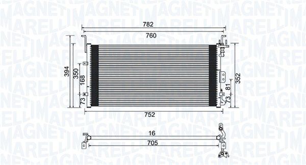 MAGNETI MARELLI 350203959000 Condenser, air conditioning
