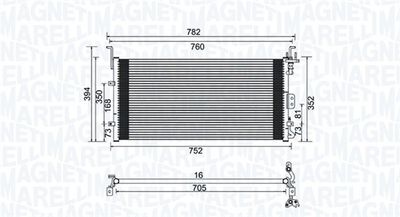 Condenser, air conditioning MAGNETI MARELLI 350203959000