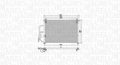 Condenser, air conditioning MAGNETI MARELLI 350203960000