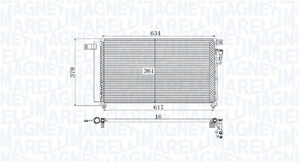 MAGNETI MARELLI 350203961000 Condenser, air conditioning