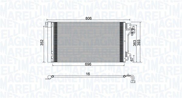 MAGNETI MARELLI 350203962000 Condenser, air conditioning