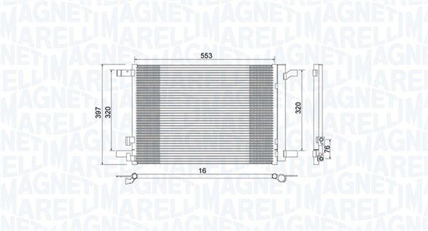 MAGNETI MARELLI 350203964000 Condenser, air conditioning