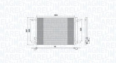 Condenser, air conditioning MAGNETI MARELLI 350203964000