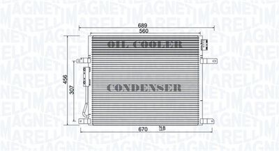 Condenser, air conditioning MAGNETI MARELLI 350203967000