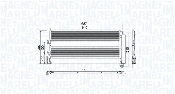 MAGNETI MARELLI 350203969000 Condenser, air conditioning