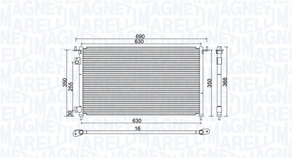 MAGNETI MARELLI 350203970000 Condenser, air conditioning