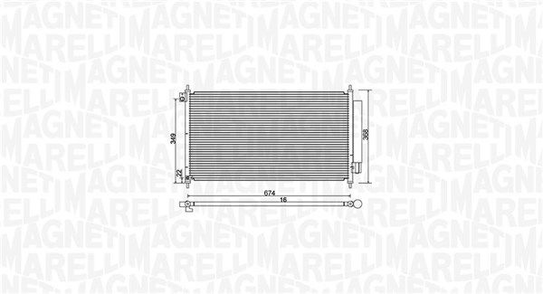 MAGNETI MARELLI 350203972000 Condenser, air conditioning