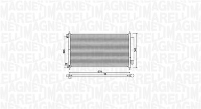 Condenser, air conditioning MAGNETI MARELLI 350203972000