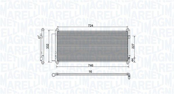MAGNETI MARELLI 350203973000 Condenser, air conditioning